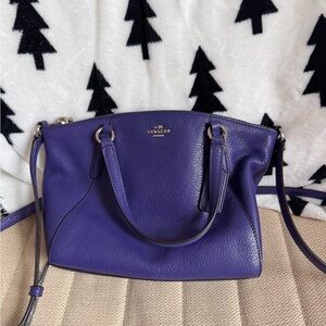 Coach Vibrant Purple Leather Shoulder Bag